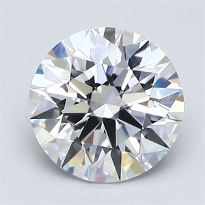 Picture of Natural Diamond 1.55 Carats, Round with Excellent Cut, D Color, VVS1 Clarity and Certified by GIA