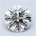 Natural Diamond 2.40 Carats, Round with Excellent Cut, H Color, VS1 Clarity and Certified by GIA