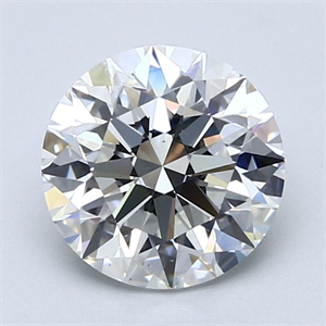 Picture of Natural Diamond 2.40 Carats, Round with Excellent Cut, H Color, VS1 Clarity and Certified by GIA