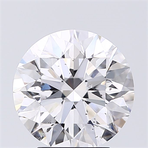 Picture of Natural Diamond 2.62 Carats, Round with Excellent Cut, D Color, SI2 Clarity and Certified by GIA