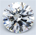 Natural Diamond 2.60 Carats, Round with Excellent Cut, D Color, VS1 Clarity and Certified by GIA