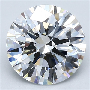 Picture of Natural Diamond 2.60 Carats, Round with Excellent Cut, D Color, VS1 Clarity and Certified by GIA