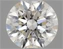 Natural Diamond 0.41 Carats, Round with Excellent Cut, J Color, IF Clarity and Certified by GIA