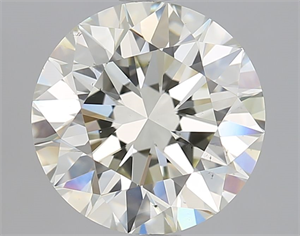 Picture of Natural Diamond 3.01 Carats, Round with Excellent Cut, J Color, VS2 Clarity and Certified by IGI