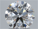 Natural Diamond 2.01 Carats, Round with Excellent Cut, H Color, VVS1 Clarity and Certified by GIA