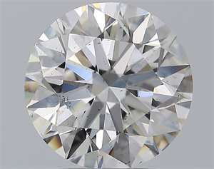 Picture of Natural Diamond 2.60 Carats, Round with Excellent Cut, F Color, SI1 Clarity and Certified by GIA