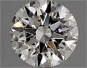 Natural Diamond 2.01 Carats, Round with Excellent Cut, H Color, VS1 Clarity and Certified by GIA