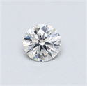 Natural Diamond 0.41 Carats, Round with Excellent Cut, H Color, SI1 Clarity and Certified by GIA