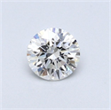 Natural Diamond 0.40 Carats, Round with Very Good Cut, F Color, VVS1 Clarity and Certified by GIA