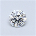 Natural Diamond 0.41 Carats, Round with Excellent Cut, F Color, VS2 Clarity and Certified by GIA