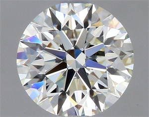 Picture of Natural Diamond 0.52 Carats, Round with Excellent Cut, K Color, VVS2 Clarity and Certified by GIA