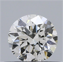 Natural Diamond 0.40 Carats, Round with Excellent Cut, H Color, SI1 Clarity and Certified by IGI