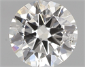 Natural Diamond 0.50 Carats, Round with Very Good Cut, H Color, SI1 Clarity and Certified by GIA