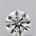 Natural Diamond 0.50 Carats, Round with Excellent Cut, H Color, I1 Clarity and Certified by IGI