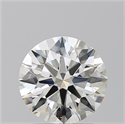 Natural Diamond 2.01 Carats, Round with Excellent Cut, J Color, SI1 Clarity and Certified by GIA