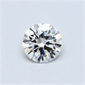 Natural Diamond 0.42 Carats, Round with Very Good Cut, D Color, VVS2 Clarity and Certified by GIA