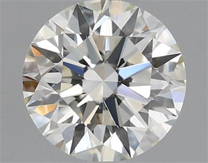 Picture of Natural Diamond 0.54 Carats, Round with Excellent Cut, K Color, VS1 Clarity and Certified by GIA