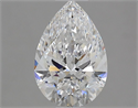 Natural Diamond 1.58 Carats, Pear with  Cut, D Color, VS2 Clarity and Certified by GIA