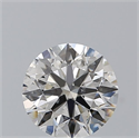 Natural Diamond 2.01 Carats, Round with Excellent Cut, H Color, SI1 Clarity and Certified by GIA