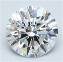 Natural Diamond 2.01 Carats, Round with Excellent Cut, F Color, VVS2 Clarity and Certified by GIA