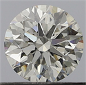 Natural Diamond 0.52 Carats, Round with Excellent Cut, H Color, SI1 Clarity and Certified by GIA