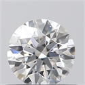 Natural Diamond 0.44 Carats, Round with Excellent Cut, D Color, VS2 Clarity and Certified by GIA