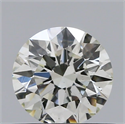 Natural Diamond 0.50 Carats, Round with Excellent Cut, H Color, SI1 Clarity and Certified by IGI