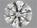 Natural Diamond 3.72 Carats, Round with Excellent Cut, H Color, VVS1 Clarity and Certified by IGI