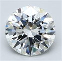 Natural Diamond 3.50 Carats, Round with Excellent Cut, H Color, VS2 Clarity and Certified by GIA