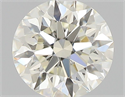 Natural Diamond 0.43 Carats, Round with Excellent Cut, J Color, VVS2 Clarity and Certified by IGI