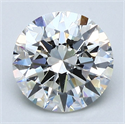 Natural Diamond 2.01 Carats, Round with Excellent Cut, H Color, VVS1 Clarity and Certified by GIA