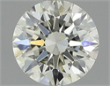 Natural Diamond 0.44 Carats, Round with Excellent Cut, I Color, VVS2 Clarity and Certified by IGI