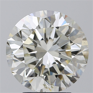 Picture of Natural Diamond 4.02 Carats, Round with Excellent Cut, J Color, SI1 Clarity and Certified by IGI