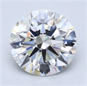 Natural Diamond 1.56 Carats, Round with Excellent Cut, D Color, VS2 Clarity and Certified by GIA