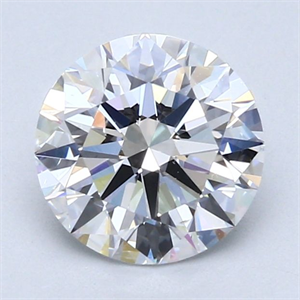 Picture of Natural Diamond 1.56 Carats, Round with Excellent Cut, D Color, VS2 Clarity and Certified by GIA