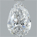 Natural Diamond 0.80 Carats, Pear with  Cut, D Color, VS2 Clarity and Certified by GIA