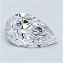 Natural Diamond 2.00 Carats, Pear with  Cut, D Color, VVS1 Clarity and Certified by GIA