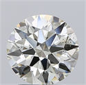 Natural Diamond 2.70 Carats, Round with Excellent Cut, J Color, SI1 Clarity and Certified by IGI