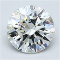 Natural Diamond 3.01 Carats, Round with Good Cut, J Color, SI1 Clarity and Certified by GIA