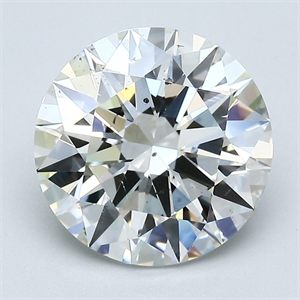 Picture of Natural Diamond 3.01 Carats, Round with Good Cut, J Color, SI1 Clarity and Certified by GIA