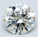 Natural Diamond 3.01 Carats, Round with Excellent Cut, K Color, VS2 Clarity and Certified by GIA