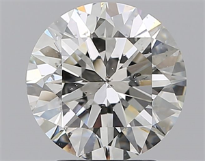 Picture of Natural Diamond 2.50 Carats, Round with Excellent Cut, I Color, SI1 Clarity and Certified by GIA