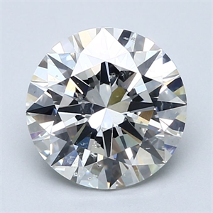 Picture of Natural Diamond 2.70 Carats, Round with Excellent Cut, F Color, SI2 Clarity and Certified by GIA