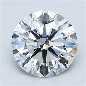 Picture of Natural Diamond 1.40 Carats, Round with Excellent Cut, F Color, VVS1 Clarity and Certified by GIA