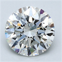 Natural Diamond 2.01 Carats, Round with Excellent Cut, H Color, VS1 Clarity and Certified by GIA