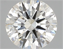 Natural Diamond 0.44 Carats, Round with Excellent Cut, I Color, IF Clarity and Certified by GIA