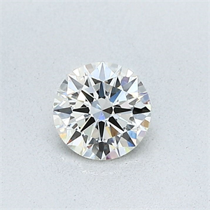 Picture of Natural Diamond 0.45 Carats, Round with Excellent Cut, J Color, VVS2 Clarity and Certified by GIA