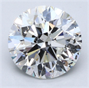 Natural Diamond 2.50 Carats, Round with Excellent Cut, G Color, SI2 Clarity and Certified by GIA