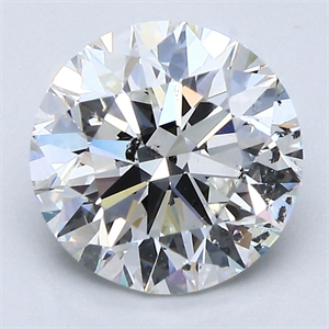 Picture of Natural Diamond 2.50 Carats, Round with Excellent Cut, G Color, SI2 Clarity and Certified by GIA