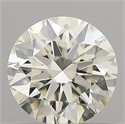 Natural Diamond 0.57 Carats, Round with Excellent Cut, J Color, IF Clarity and Certified by IGI